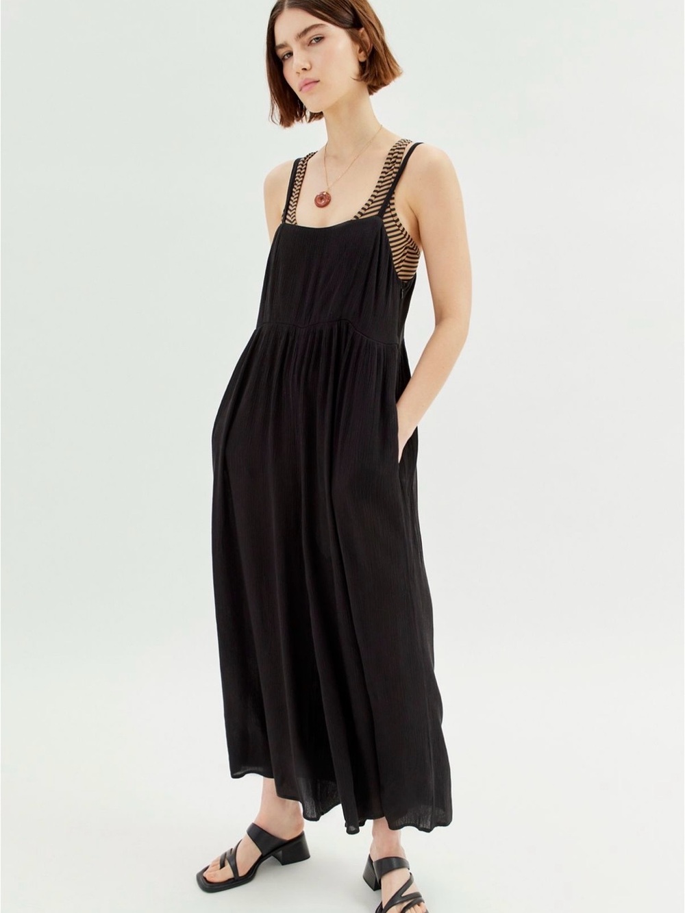 Urban Outfitters Taylor Cropped Wide-Leg Jumpsuit